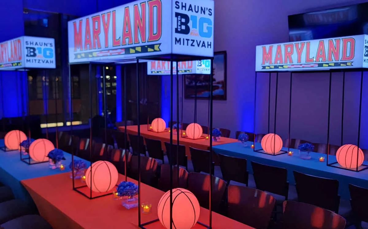 Maryland Mitzvah Event Planning centerpieces