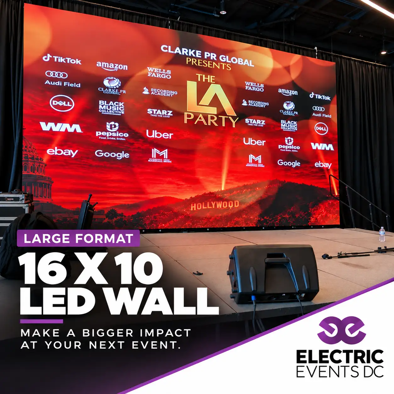 Massive Led Wall At The La Party